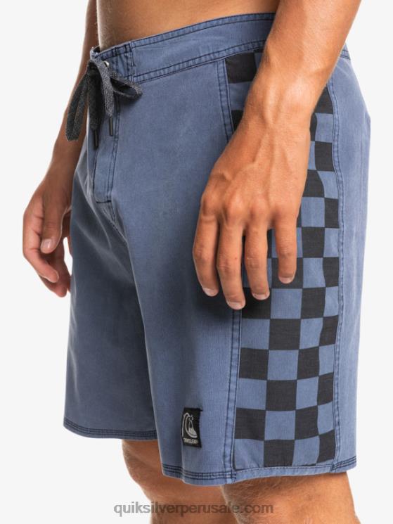 Quiksilver N8LNT1670 hombres chaqueta azul marino shorts de playa de cáñamo estirados con arco original lavado 18