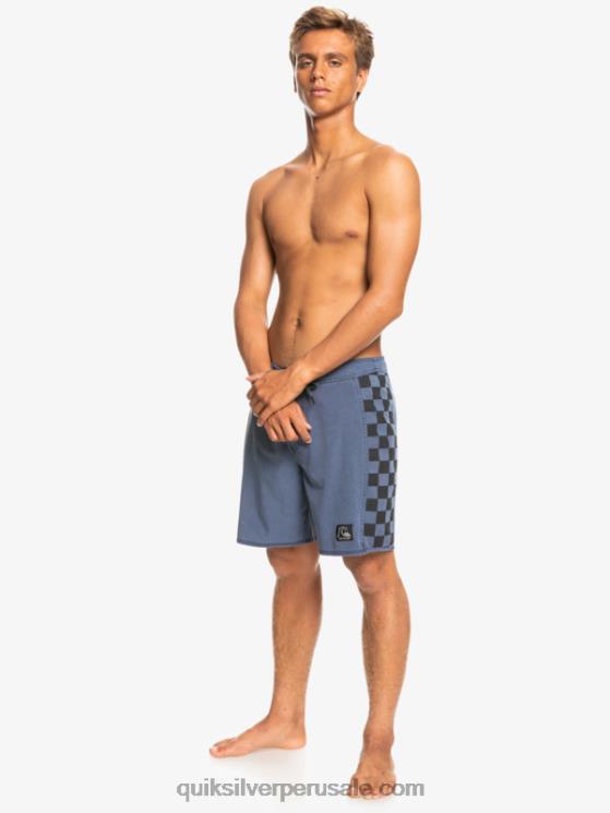 Quiksilver N8LNT1670 hombres chaqueta azul marino shorts de playa de cáñamo estirados con arco original lavado 18