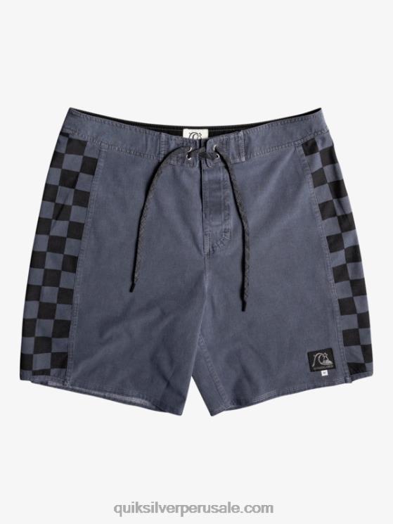 Quiksilver N8LNT1671 hombres negro shorts de playa de cáñamo estirados con arco original lavado 18
