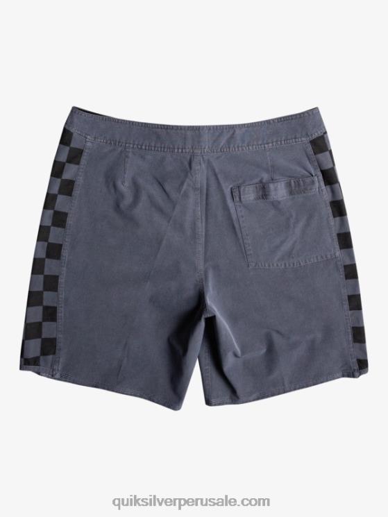 Quiksilver N8LNT1671 hombres negro shorts de playa de cáñamo estirados con arco original lavado 18