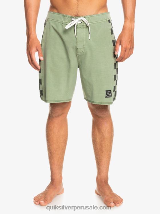 Quiksilver N8LNT1672 hombres tomillo shorts de playa de cáñamo estirados con arco original lavado 18