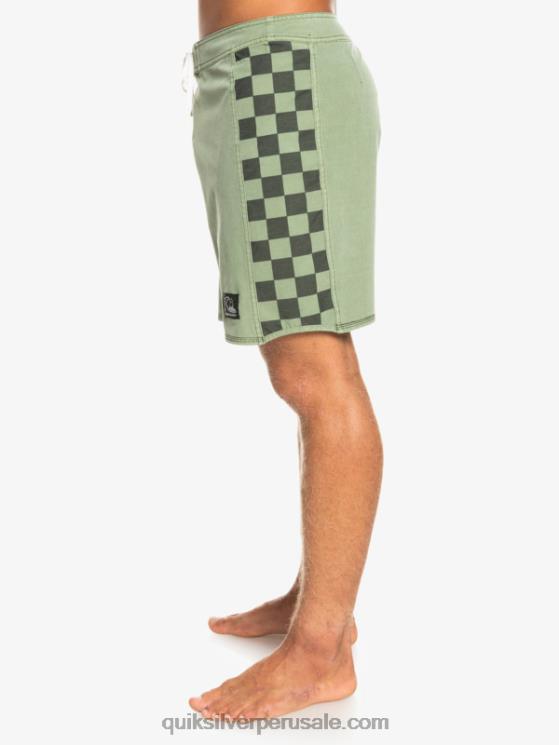 Quiksilver N8LNT1672 hombres tomillo shorts de playa de cáñamo estirados con arco original lavado 18