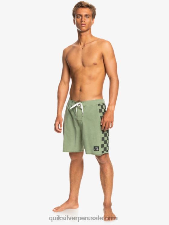 Quiksilver N8LNT1672 hombres tomillo shorts de playa de cáñamo estirados con arco original lavado 18
