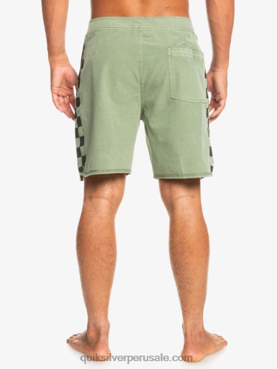Quiksilver N8LNT1672 hombres tomillo shorts de playa de cáñamo estirados con arco original lavado 18