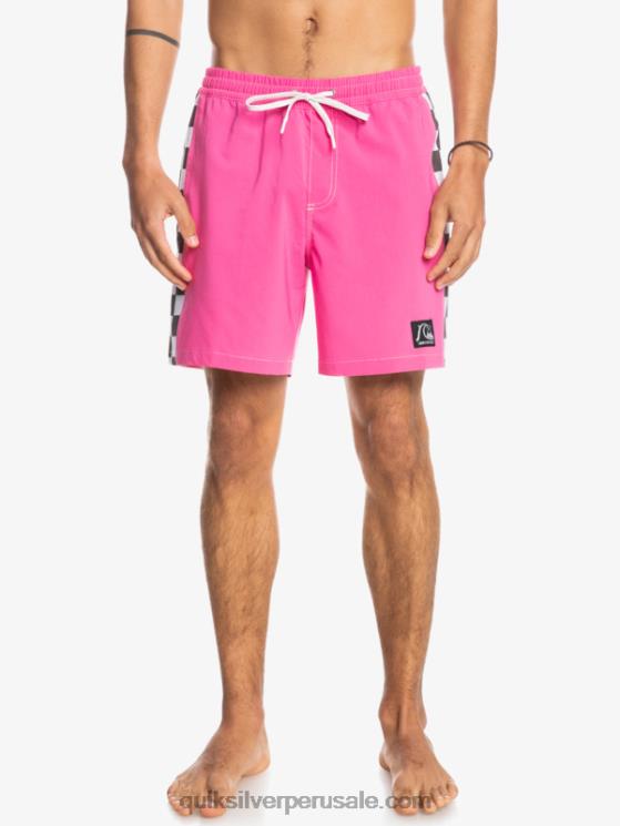 Quiksilver N8LNT1673 hombres Rosa impactante Hempstretch arco original 17 voleas