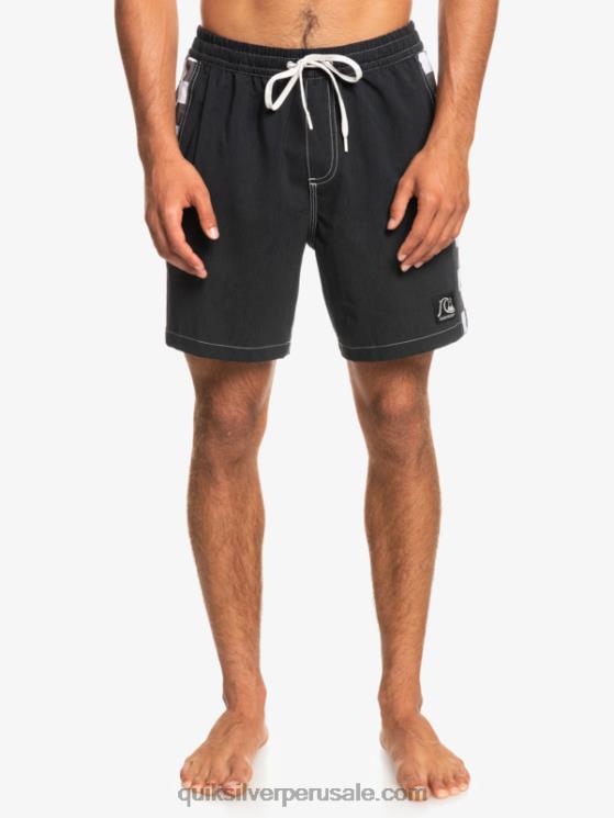 Quiksilver N8LNT1674 hombres negro Hempstretch arco original 17 voleas