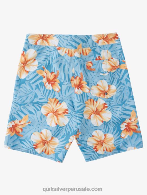Quiksilver N8LNT1684 hombres puerto marítimo d floral shorts de playa diarios clásicos florales 20