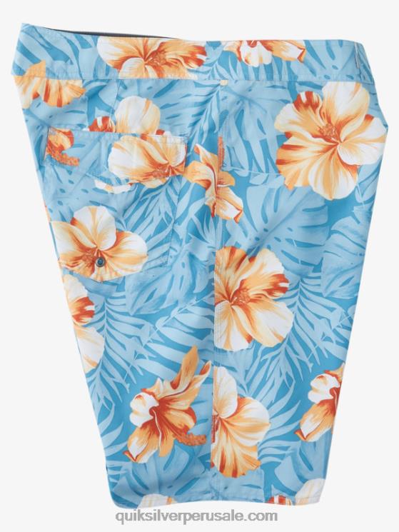 Quiksilver N8LNT1684 hombres puerto marítimo d floral shorts de playa diarios clásicos florales 20