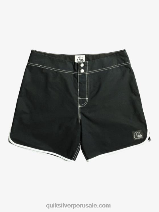 Quiksilver N8LNT168 hombres negro shorts de playa originales scallop snap 16