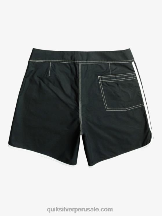Quiksilver N8LNT168 hombres negro shorts de playa originales scallop snap 16