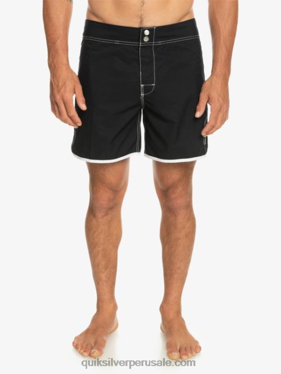 Quiksilver N8LNT168 hombres negro shorts de playa originales scallop snap 16