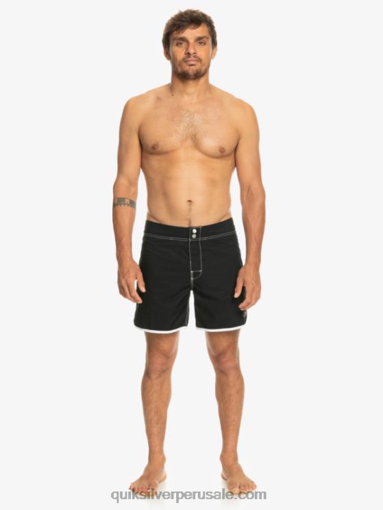 Quiksilver N8LNT168 hombres negro shorts de playa originales scallop snap 16
