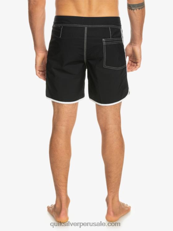 Quiksilver N8LNT168 hombres negro shorts de playa originales scallop snap 16