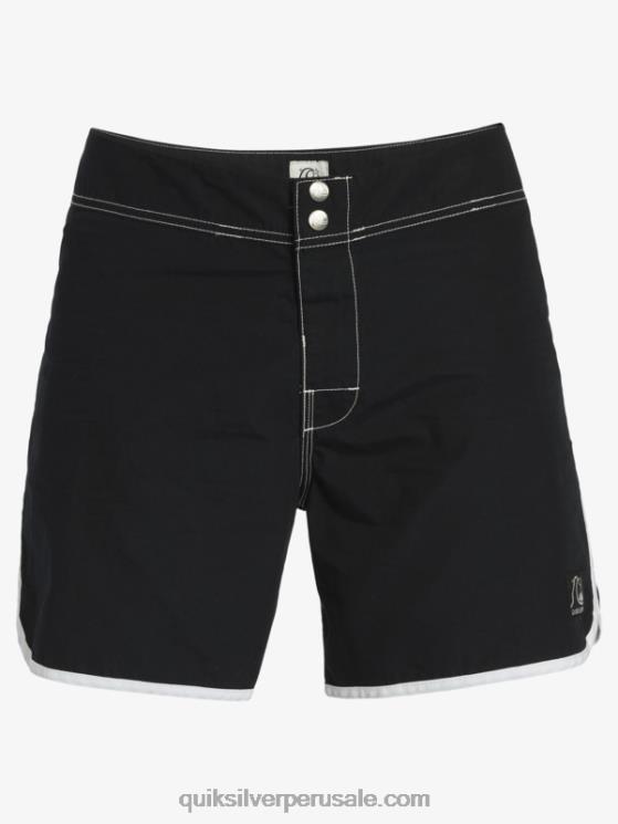 Quiksilver N8LNT168 hombres negro shorts de playa originales scallop snap 16