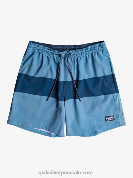 Quiksilver N8LNT1690 hombres azul provincial omni entrenamiento 17 pantalones cortos elásticos