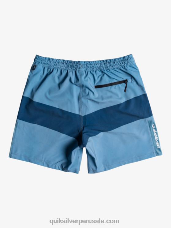 Quiksilver N8LNT1690 hombres azul provincial omni entrenamiento 17 pantalones cortos elásticos