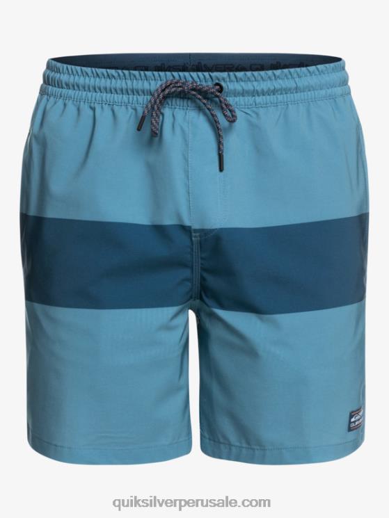Quiksilver N8LNT1690 hombres azul provincial omni entrenamiento 17 pantalones cortos elásticos