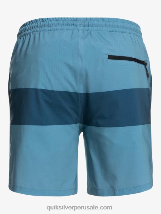 Quiksilver N8LNT1690 hombres azul provincial omni entrenamiento 17 pantalones cortos elásticos