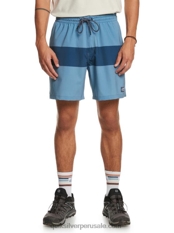 Quiksilver N8LNT1690 hombres azul provincial omni entrenamiento 17 pantalones cortos elásticos