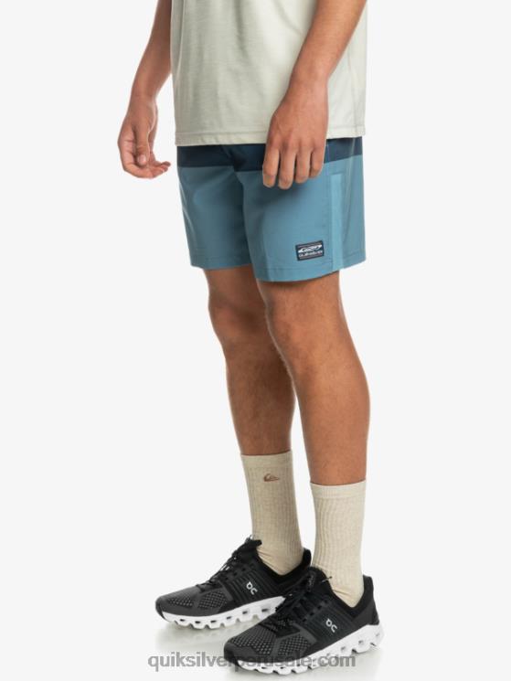 Quiksilver N8LNT1690 hombres azul provincial omni entrenamiento 17 pantalones cortos elásticos