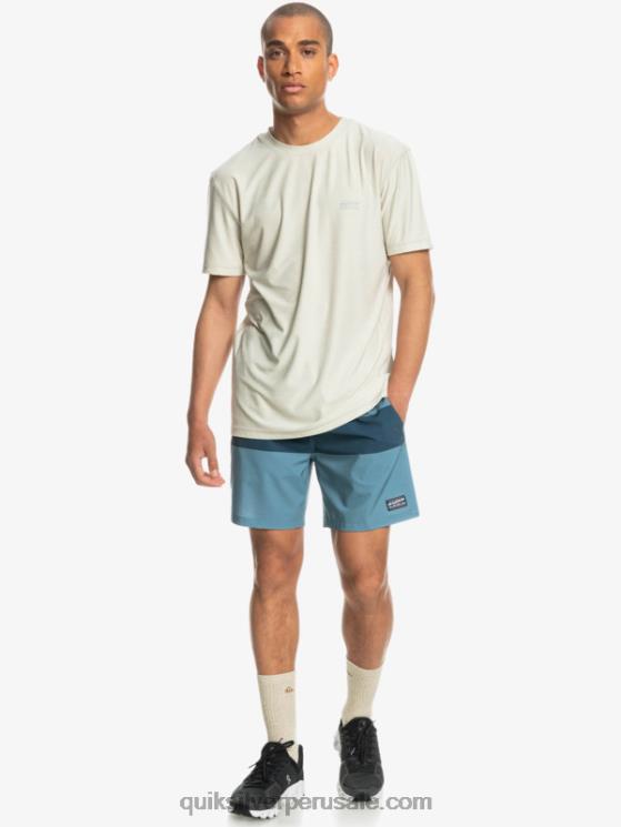 Quiksilver N8LNT1690 hombres azul provincial omni entrenamiento 17 pantalones cortos elásticos