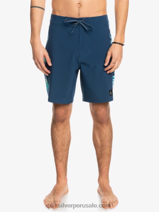 Quiksilver N8LNT1698 hombres insignias azules shorts de playa surfsilk arch 18