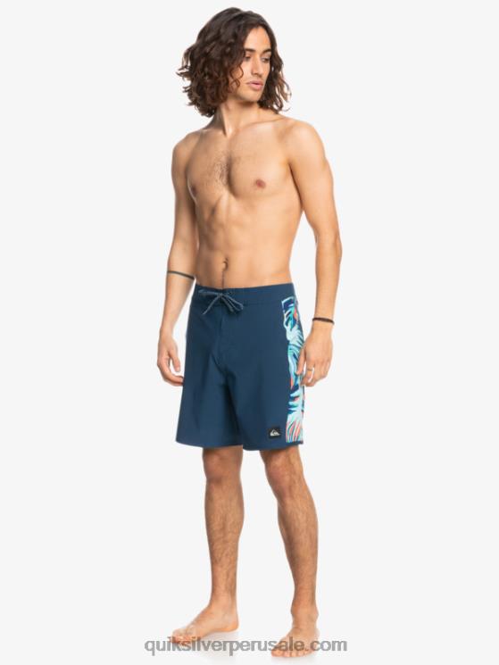 Quiksilver N8LNT1698 hombres insignias azules shorts de playa surfsilk arch 18