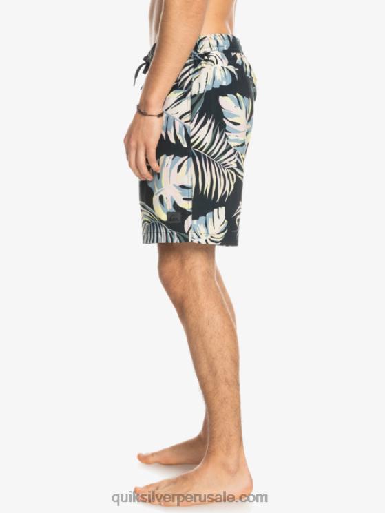 Quiksilver N8LNT1705 hombres negro ocean mix 17 voleas