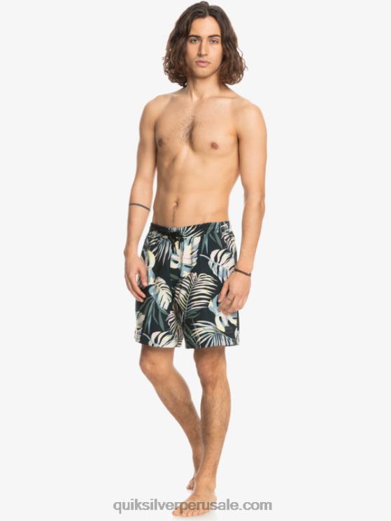 Quiksilver N8LNT1705 hombres negro ocean mix 17 voleas