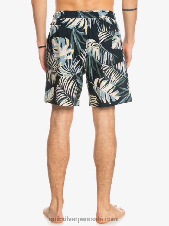 Quiksilver N8LNT1705 hombres negro ocean mix 17 voleas