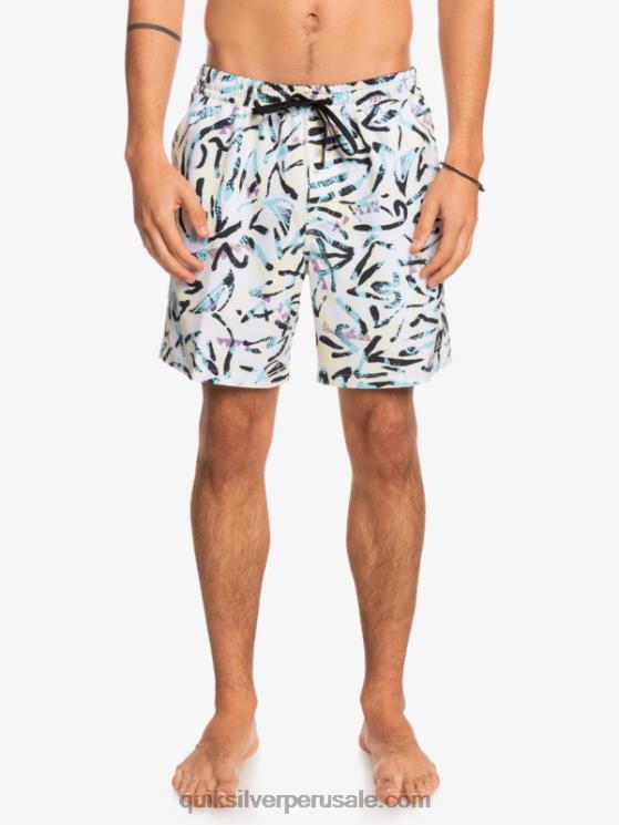 Quiksilver N8LNT1708 hombres blanco ocean mix 17 voleas