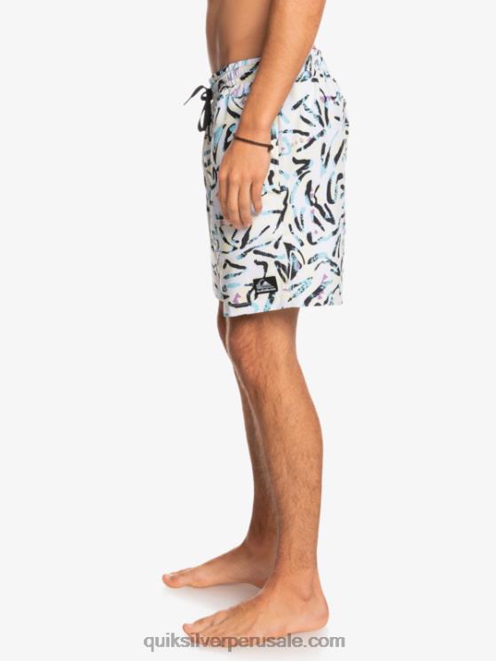 Quiksilver N8LNT1708 hombres blanco ocean mix 17 voleas