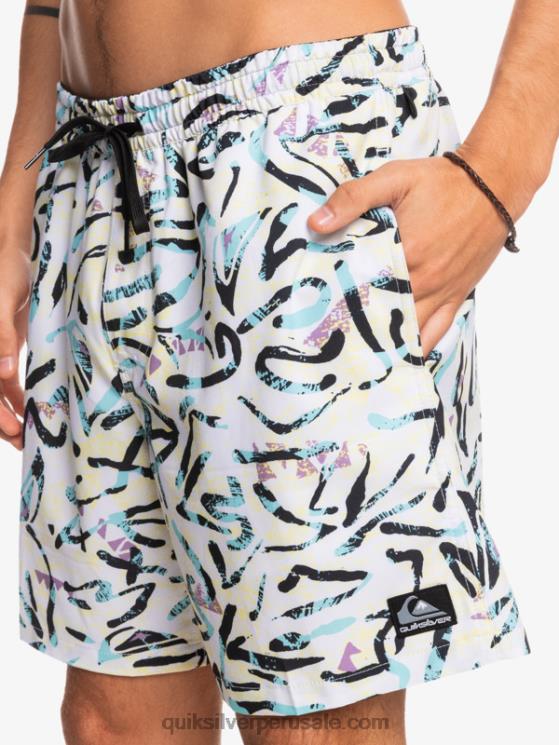 Quiksilver N8LNT1708 hombres blanco ocean mix 17 voleas