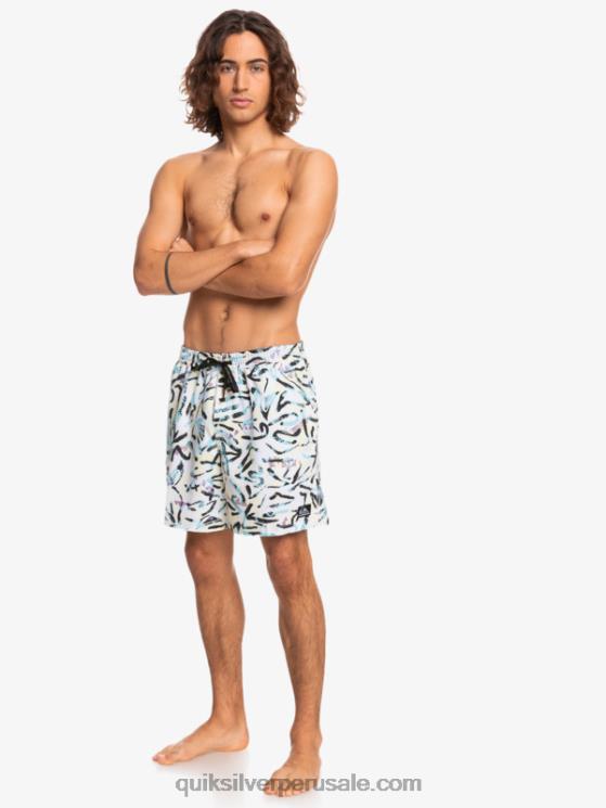 Quiksilver N8LNT1708 hombres blanco ocean mix 17 voleas