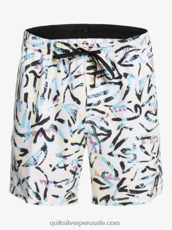 Quiksilver N8LNT1708 hombres blanco ocean mix 17 voleas