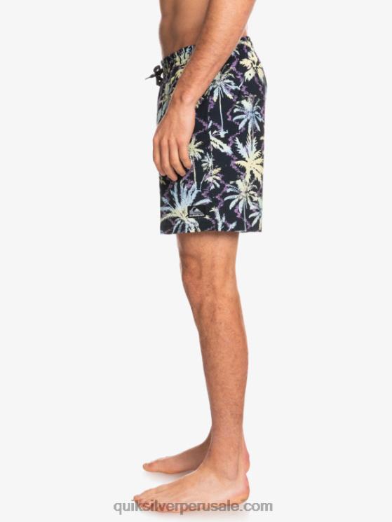 Quiksilver N8LNT1709 hombres negro ocean mix 17 voleas