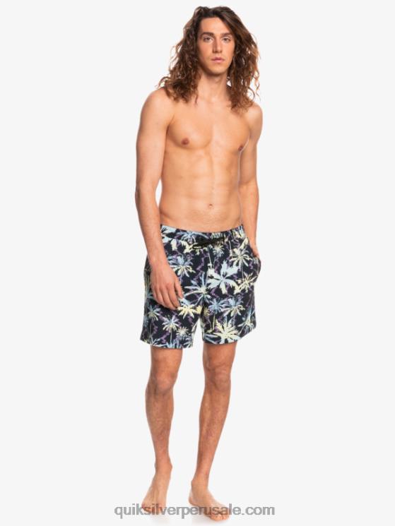 Quiksilver N8LNT1709 hombres negro ocean mix 17 voleas