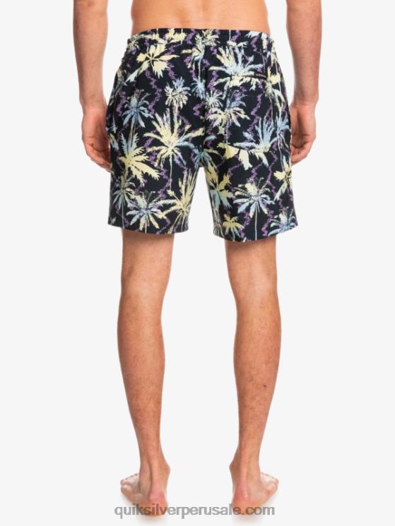 Quiksilver N8LNT1709 hombres negro ocean mix 17 voleas
