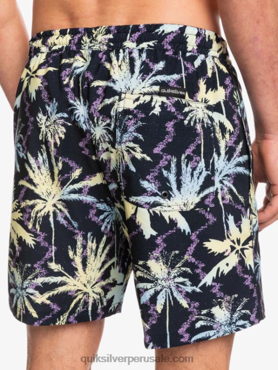 Quiksilver N8LNT1709 hombres negro ocean mix 17 voleas