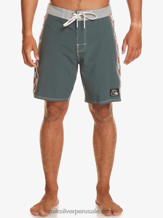 Quiksilver N8LNT172 hombres pizarra oscura shorts de playa arco 18 originales