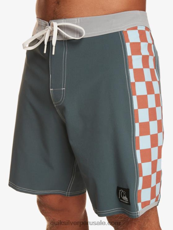 Quiksilver N8LNT172 hombres pizarra oscura shorts de playa arco 18 originales