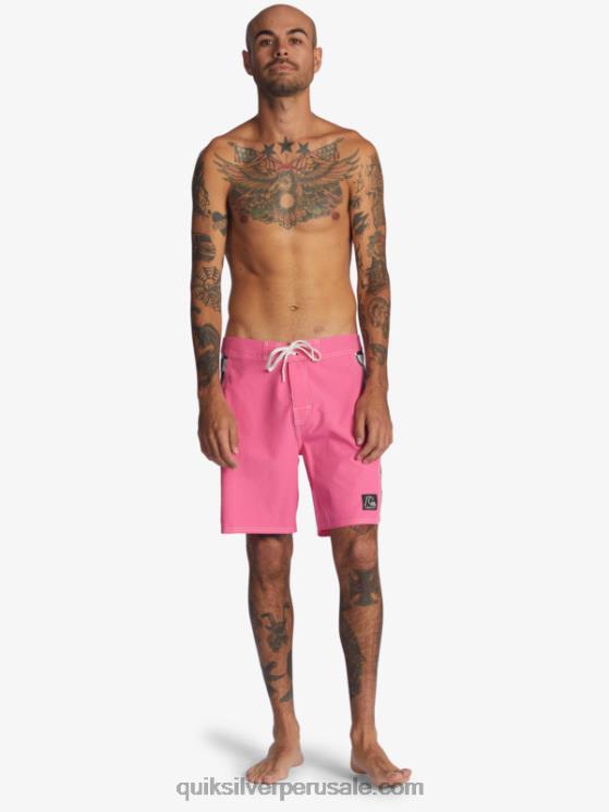 Quiksilver N8LNT1732 hombres Rosa impactante shorts de playa arco 18 originales