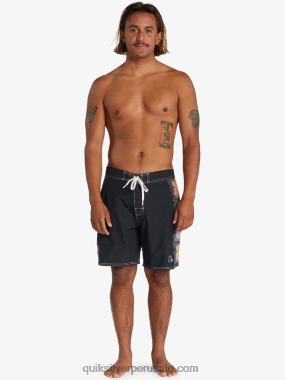 Quiksilver N8LNT1737 hombres negro shorts de playa arco 18 originales