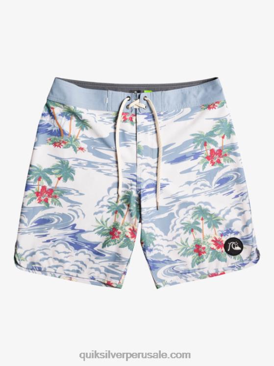 Quiksilver N8LNT1739 hombres abedul shorts de playa cáñamo elástico festoneado 19