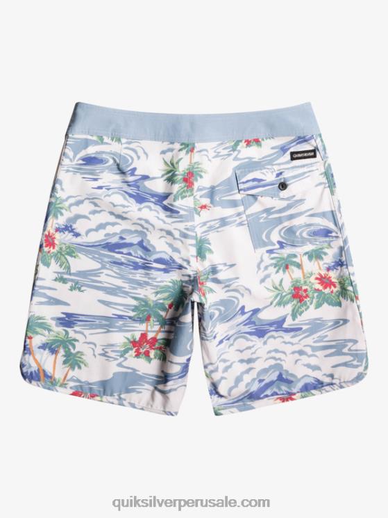 Quiksilver N8LNT1739 hombres abedul shorts de playa cáñamo elástico festoneado 19
