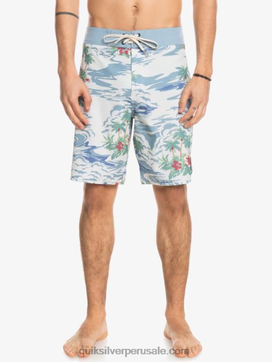 Quiksilver N8LNT1739 hombres abedul shorts de playa cáñamo elástico festoneado 19