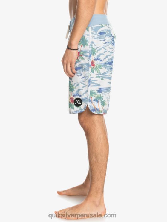 Quiksilver N8LNT1739 hombres abedul shorts de playa cáñamo elástico festoneado 19