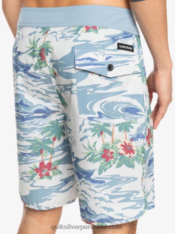 Quiksilver N8LNT1739 hombres abedul shorts de playa cáñamo elástico festoneado 19