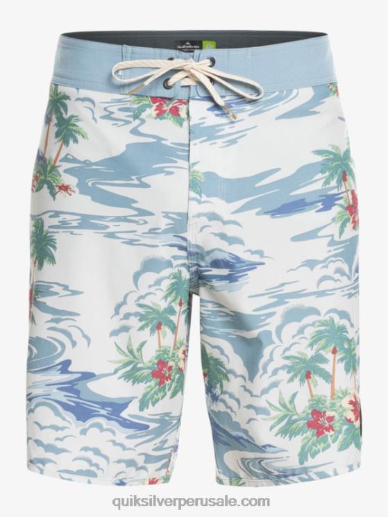 Quiksilver N8LNT1739 hombres abedul shorts de playa cáñamo elástico festoneado 19