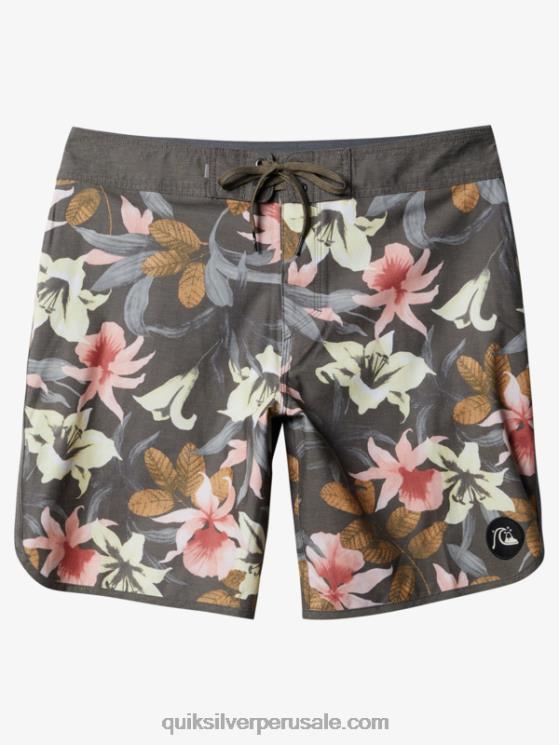 Quiksilver N8LNT1740 hombres pista shorts de playa cáñamo elástico festoneado 19